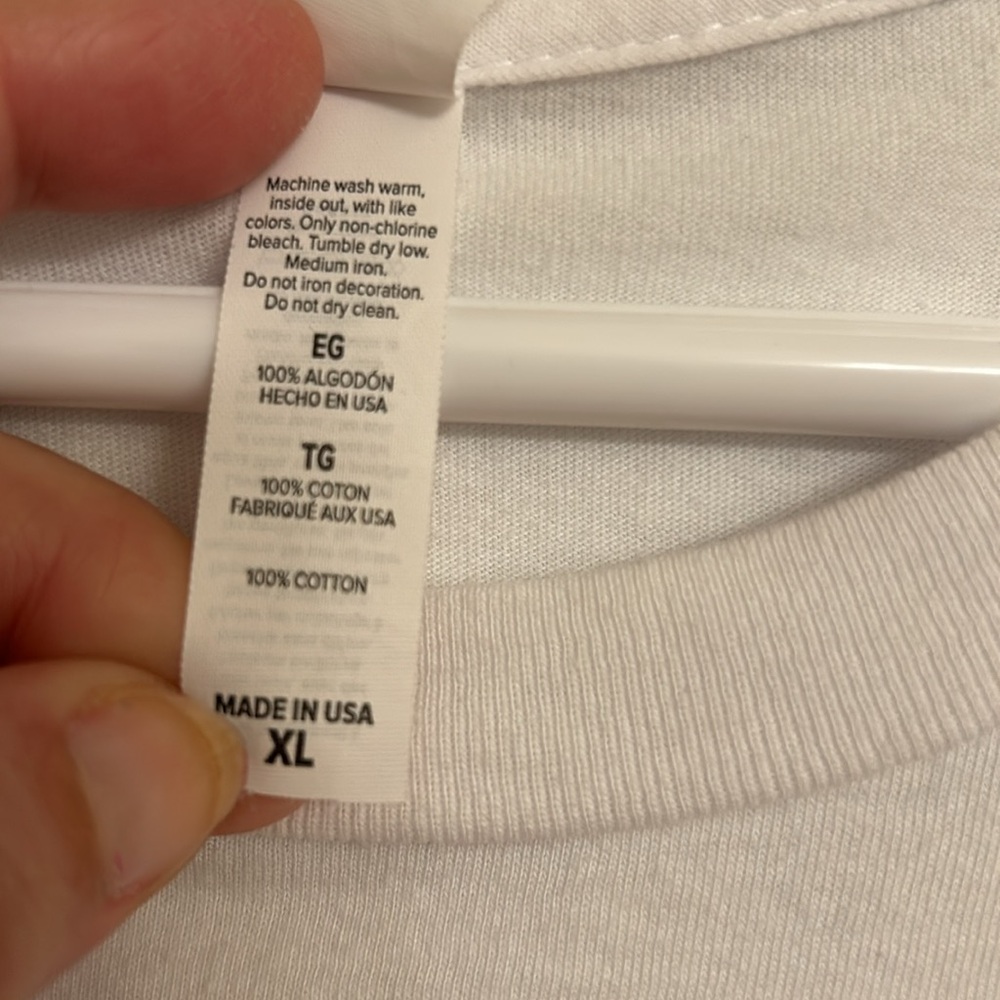 Bella + Canvas White Cherishburg Short Sleeve Cotton T-shirt Unisex XL - Picture 6 of 6